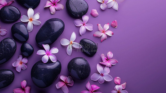 紫色、花朵背景图片_紫色花朵合成创意素材背景