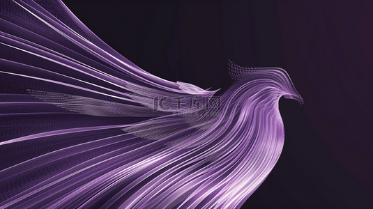紫色渐变抽象轻灵飘逸光线粒子光效设计