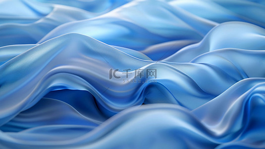 蓝色褶皱背景图片_蓝色丝绸褶皱合成创意素材背景