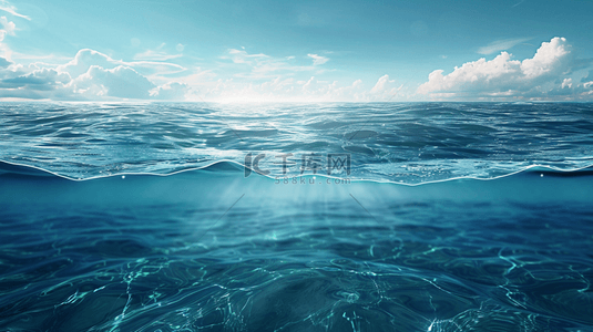 深蓝色大海海水自然海面平静的背景