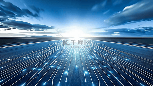 发光科技背景图片_未来科技网络通信光纤高速公路素材
