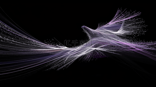 紫色渐变抽象轻灵飘逸光线粒子光效背景图