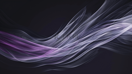 紫色渐变抽象轻灵飘逸光线粒子光效设计图