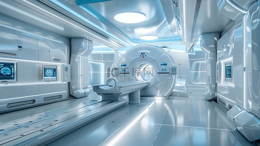 医疗科技科技背景图片_医疗设备核磁共振设计图