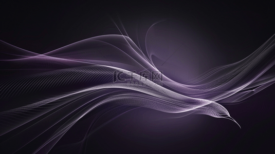 紫色渐变抽象轻灵飘逸光线粒子光效设计图