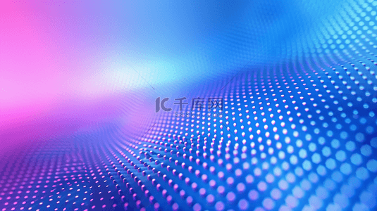 粒子曲线背景图片_科技粒子蓝紫色渐变半色调几何波线光效素材