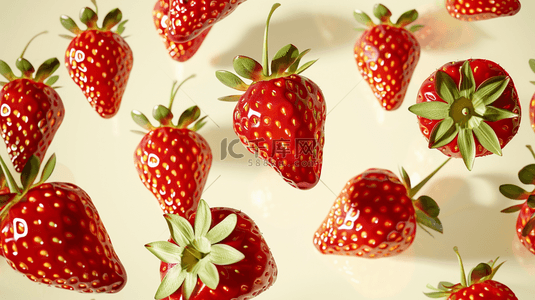 草莓红色背景图片_水果草莓平铺摆放的背景