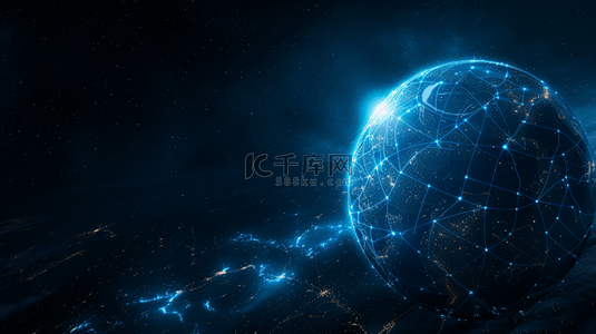 蓝色的星球背景图片_蓝色星球世界地图纹理网状的背景