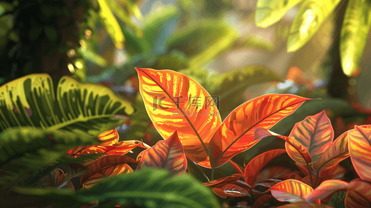 彩色风景树叶叶片纹理的背景