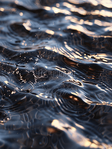 水面上微光粼粼水纹波动的背景