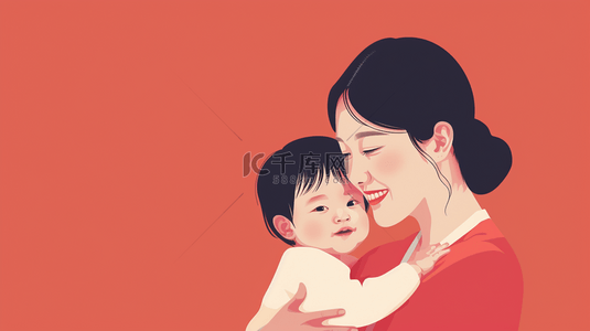 开心的背景图片_温馨妈妈抱着宝贝开心的背景