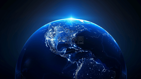 蓝色地球世界地图背景图片_蓝色星球世界地图纹理网状的背景
