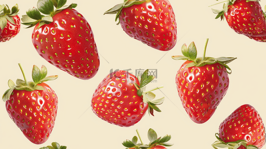平铺红色背景图片_水果草莓平铺摆放的背景