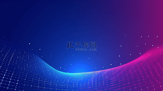 光点科技背景图片_科技抽象波线半色调蓝紫色渐变霓虹光点素材