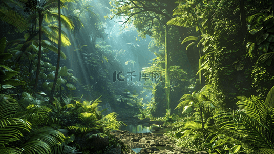 阳光山水背景图片_阳光照射森林风景树木山水的背景