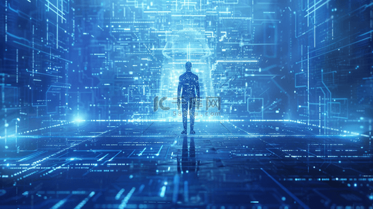 科技元宇宙人工智能未来虚拟数字人物背景