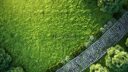 背景田地背景图片_航拍绿色田园田地整齐道路的背景