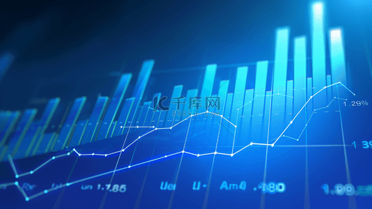 蓝色图标背景图片_蓝色科技金融数据数字化屏幕商务的背景