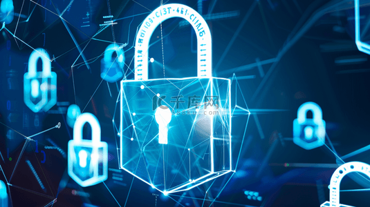 密码锁背景图片_科技网络数据数字密码锁纹理网状连接的背景