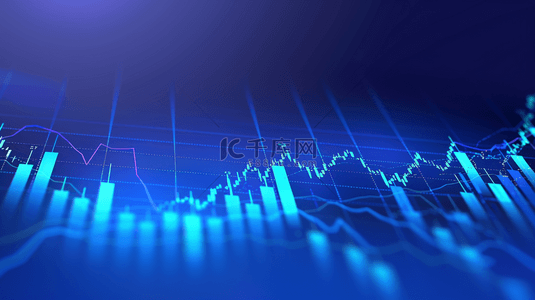 金融科技蓝色背景背景图片_蓝色科技金融数据数字化屏幕商务的背景