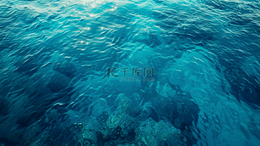 清澈大海背景图片_蓝色纹理水面广阔的大海微光粼粼的背景