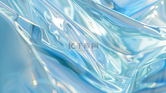 设计夏天背景图片_湖蓝色磨砂透明玻璃纹理设计