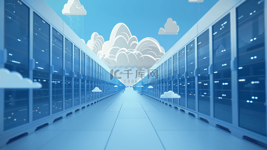 清风服务背景图片_蓝色科技数据云服务的设备数据的背景