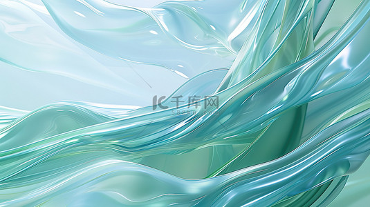湖蓝色磨砂透明玻璃纹理背景图