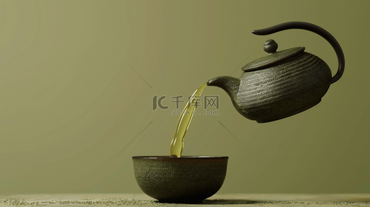 茶叶素材背景图片_茶具茶叶品茗合成创意素材背景
