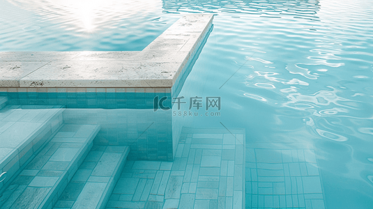 游泳背景图片_蓝色夏季清凉水面背景
