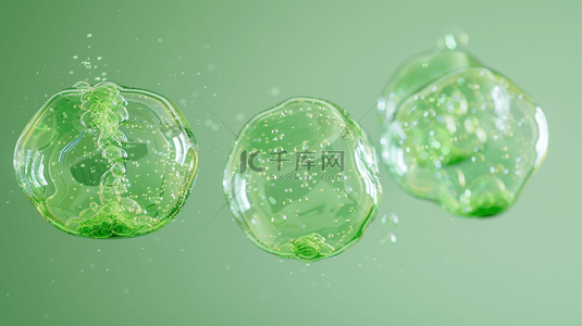 美容绿色背景背景图片_绿色简约气泡水泡纹理简约背景