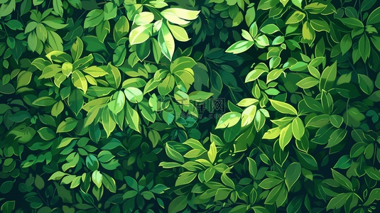 绿色夏季植物叶子装饰背景
