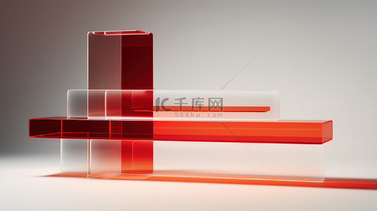 深橙色玻璃条形状背景素材