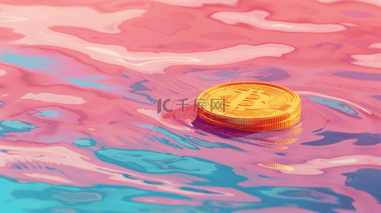 漂浮素材背景图片_水面硬币漂浮合成创意素材背景