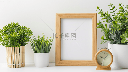 植物边框小清新背景图片_绿色植物家居装饰边框背景