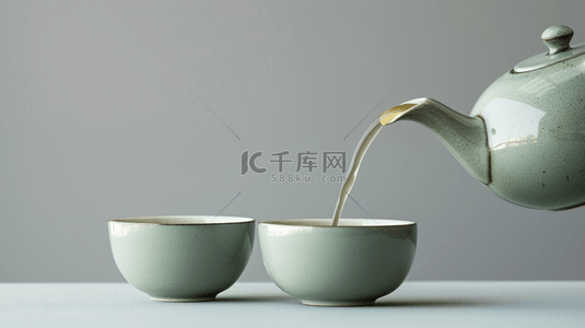 茶叶背景图片_茶具茶叶品茗合成创意素材背景