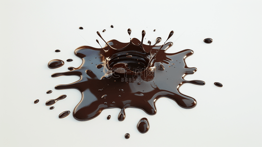 巧克力液体泼洒合成创意素材背景