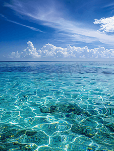海面波纹背景摄影照片_水波纹素材马尔代夫蓝