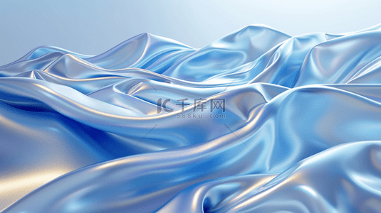 蓝色褶皱背景图片_蓝色液体流体褶皱纹理背景
