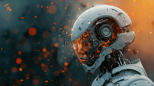 未来机器人素材背景图片_机器人科技未来合成创意素材背景