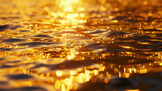 金色倒影背景图片_金色水面倒影合成创意素材背景