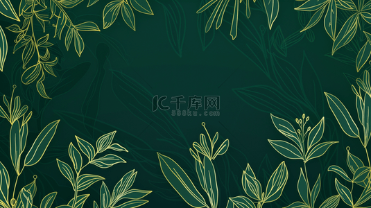 清新绿色手绘背景图片_绿色植物自然叶子装饰背景