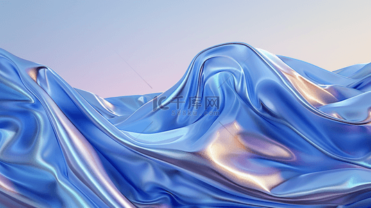 蓝色液体流体褶皱纹理背景