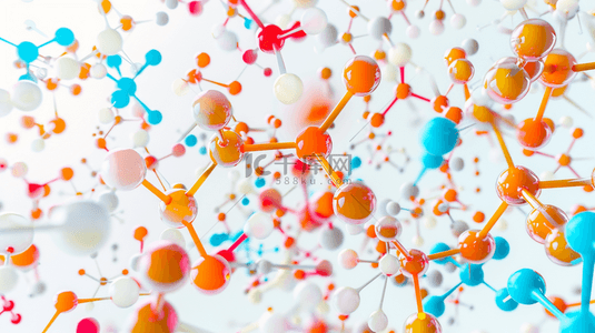 化学实验女背景图片_化学分子联结合成创意素材背景