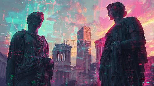 香港金紫荆雕塑背景图片_雕塑数据科技合成创意素材背景