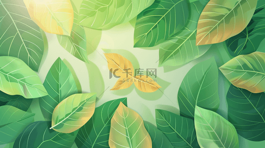 热带植物夏季背景图片_夏季绿色植物叶片装饰背景