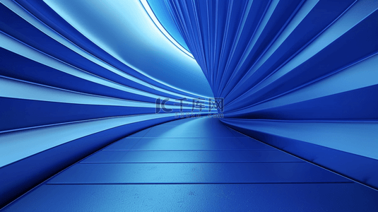 蓝色空间感背景背景图片_蓝色商务简约科技感空间感背景