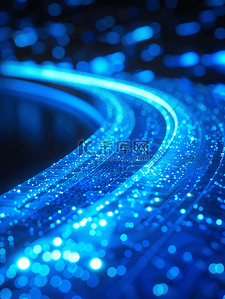 科技曲线蓝色背景背景图片_蓝色商务科技感曲线简约背景