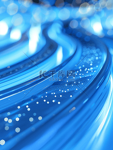 光点科技感背景图片_蓝色商务科技感曲线简约背景
