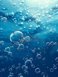 梦幻渐变气泡背景图片_蓝色深海泡沫水珠气泡的背景